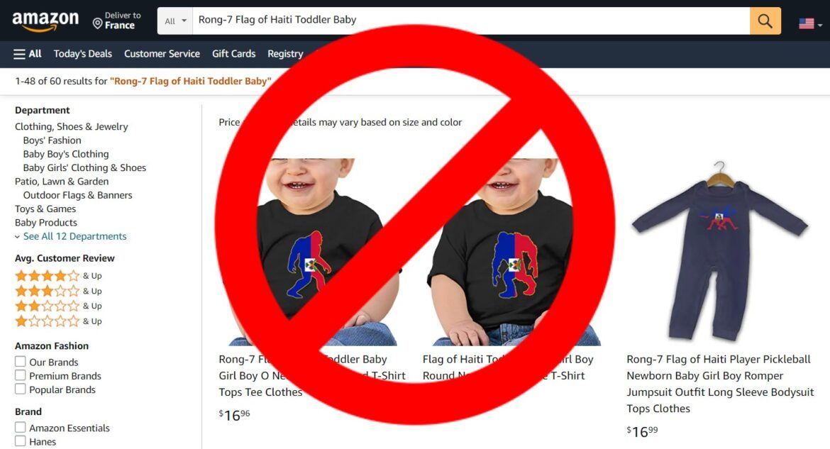 Pétition_ Non à l'utilisation des drapeaux d'Haïti et de Costa-Rica sous forme d'animaux sur Amazon